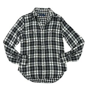 Polo Ralph Lauren Black and White Plaid Button-Up Shirt